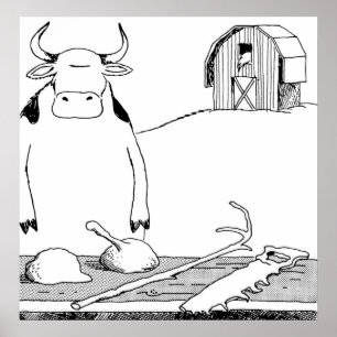 Kow Verktyg HQ besådd ENDAST PÅ VITE TEE Poster