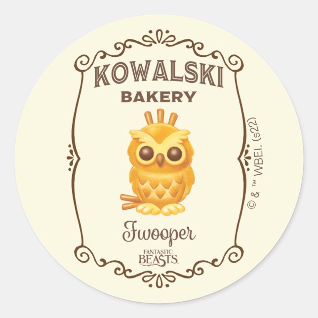Kowalski Bakery Fwooper Runt Klistermärke (Framsida)