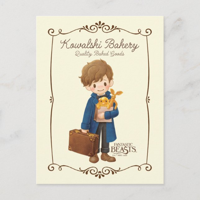Kowalski Bakery - Newt Scamander Vykort (Framsida)