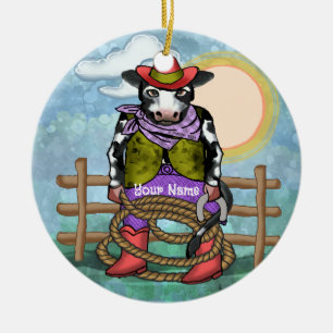 Kowboy Julgransprydnad Keramik