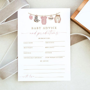 Kowgirl Baby Shower Baby Råd Prognos Kort
