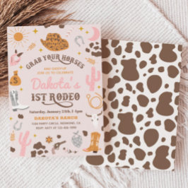 Kowgirl Birthday-inbjudan | Första rodeo-inbjudan Inbjudningar
