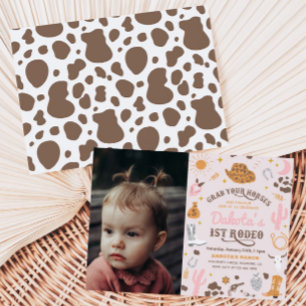 Kowgirl Birthday-inbjudan   Första rodeo-inbjudan Inbjudningar