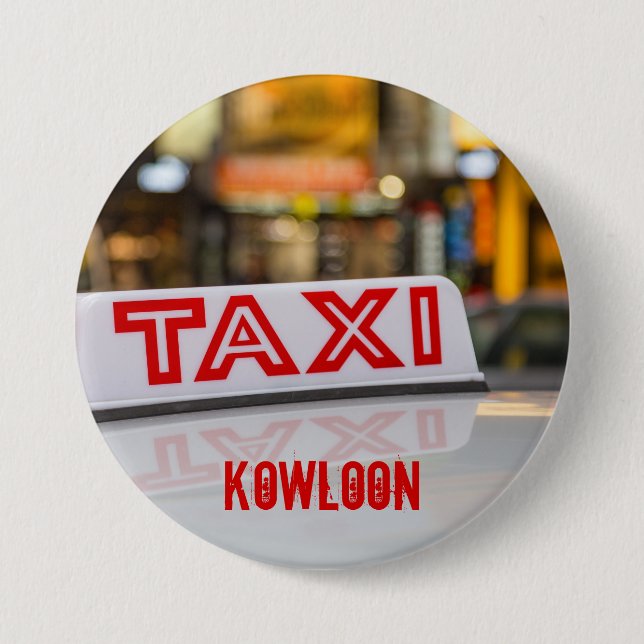 Kowloon Taxi i Urban Hong Kong Knapp (Framsida)