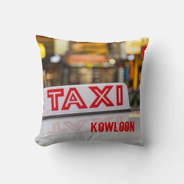 Kowloon Taxi i Urban Hong Kong Kudde (Framsida)