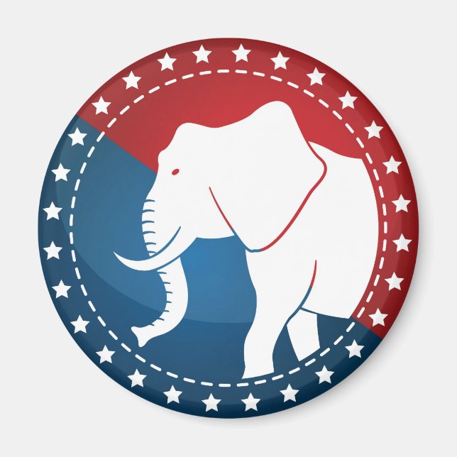 Kozzi-illustrated-image-of-a-elephant-badge-5 000x magnet (Framsidan)