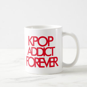 Kpop Addict Forever   Music Fläkt Gift Red Kaffemugg