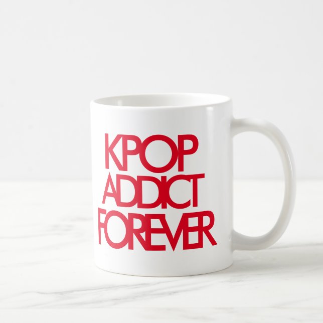 Kpop Addict Forever | Music Fläkt Gift Red Kaffemugg (Höger)