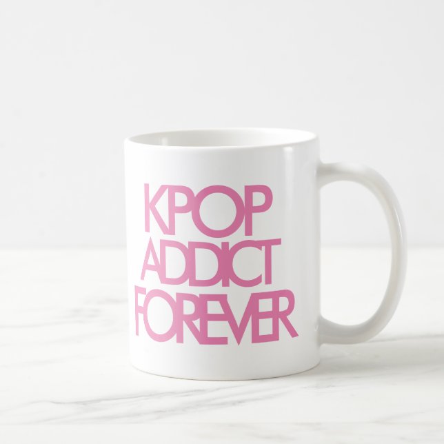 Kpop Addict Forever | Music Fläkt Gift rosa Kaffemugg (Höger)