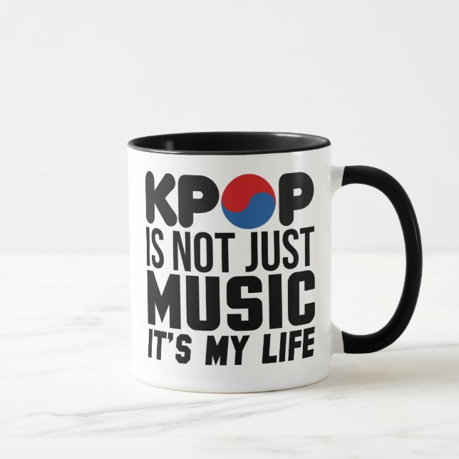 Kpop är min diagram för livmusikslogan mugg (Höger)