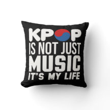 Kpop är mitt liv slogans grafik (mörk)