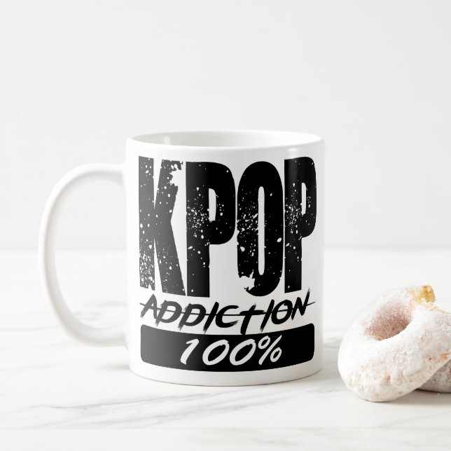 KPOP-böjelse 100% Kaffemugg (Med munk)