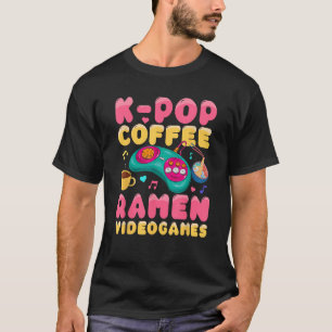 KPop Coffee Ramen Videogames Japansk Gift Anime G T Shirt