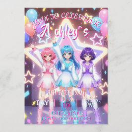 KPOP Demon Hunters Inspired Invitation Inbjudningar