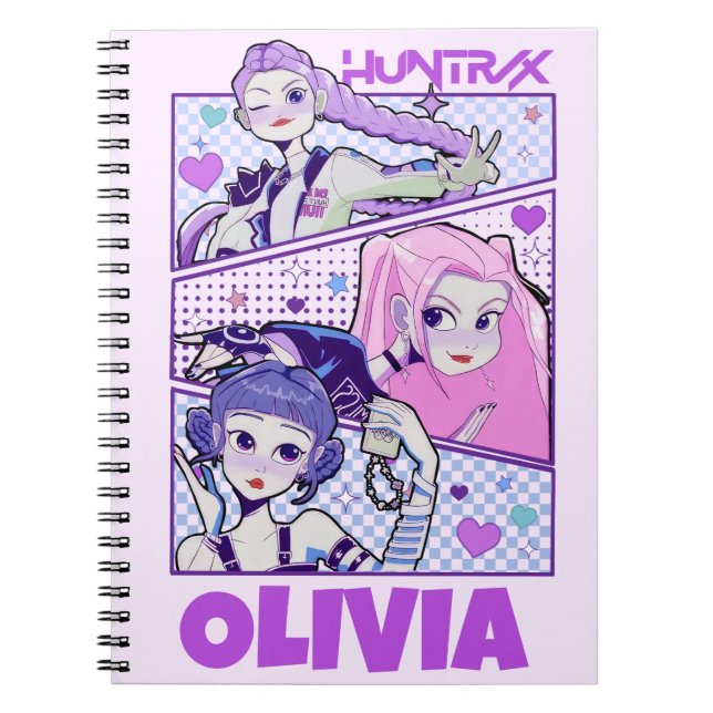KPop Demon Hunters Notebook, Kids Huntrix Anteckningsbok (Framsidan)