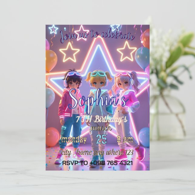 KPOP DEMON SÖT INBJUDAN (Stående Fram)