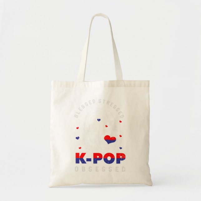 Kpop finger hjärta koreansk kärlek-symbol söt tygkasse (Framsidan)