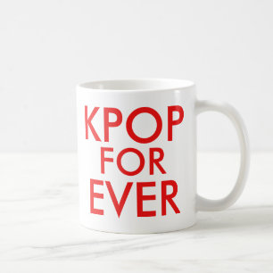 Kpop Forever Music Fläkt Gift Red Kaffemugg