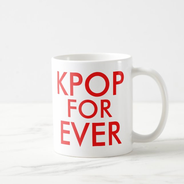Kpop Forever | Music Fläkt Gift Red Kaffemugg (Höger)