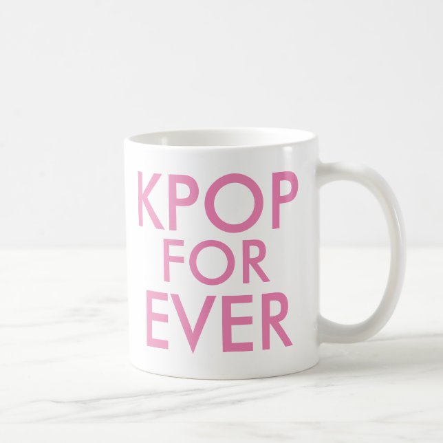 Kpop Forever | Music Fläkt Gift rosa Kaffemugg (Höger)