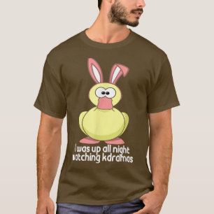 KPop Funny Anka Bunny Korea uppe hela natten T Shirt