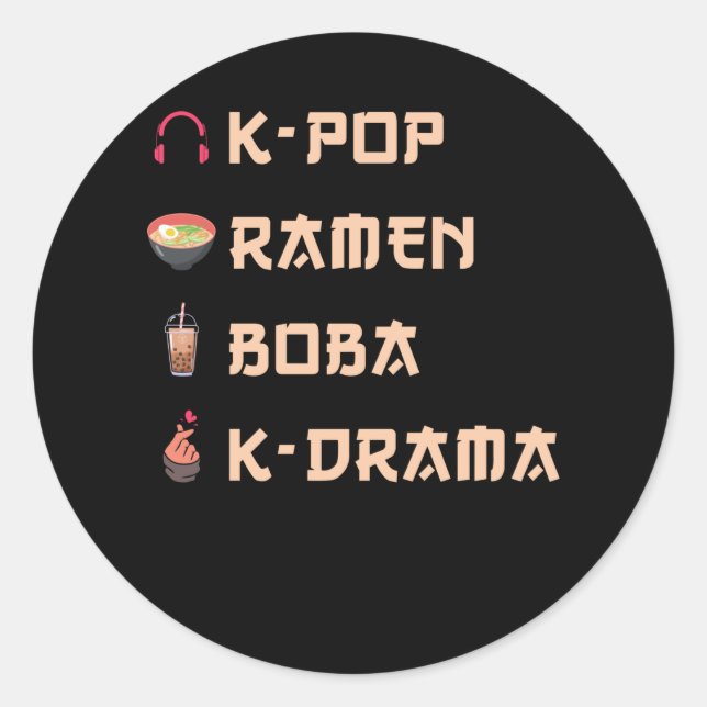 KPOP Gift Runt Klistermärke (Framsida)