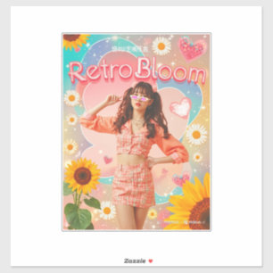 Kpop-girl retro klistermärken