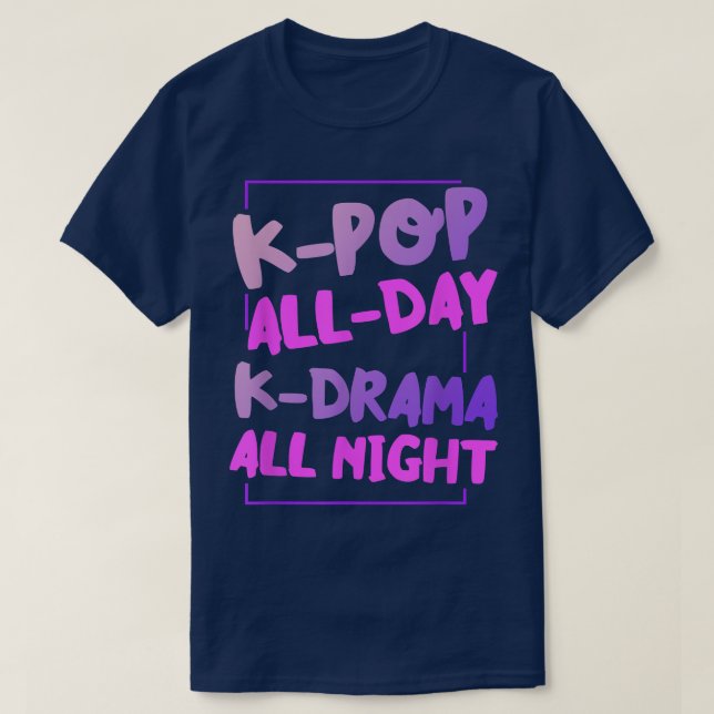 KPop hela dagen KDrama Alla nattkylda koreanska Dr T Shirt (Design framsida)