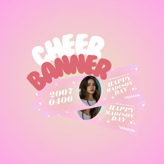 Kpop Idol Birthday Fancafe Stil Cheer Banner Poster