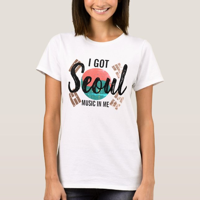 KPOP inspirerade I-harSeoul musik i mig skjortan T Shirt (Framsida)