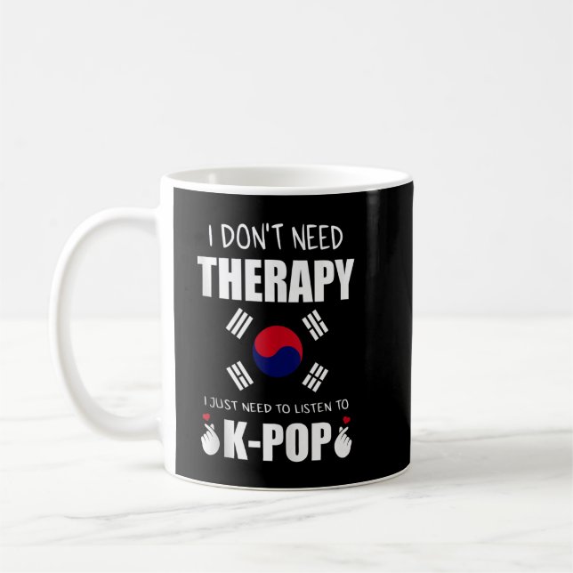 Kpop K-pop Mode Koreanska Stil Sydkoreas Tank T Kaffemugg (Vänster)