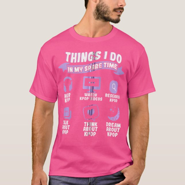 Kpop-Kärlek Zip, hela dagen T Shirt (Framsida)