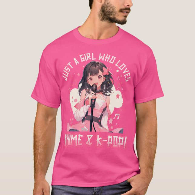 Kpop Koreansk PopMusic Bara en flicka som Kärlek A T Shirt (Framsida)