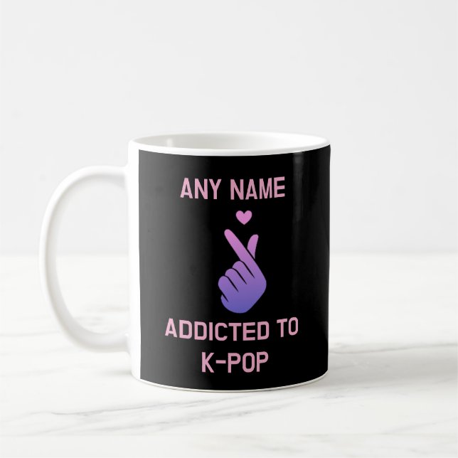Kpop Mug Custom Korean Gift Addicted to K-Pop  Kaffemugg (Vänster)
