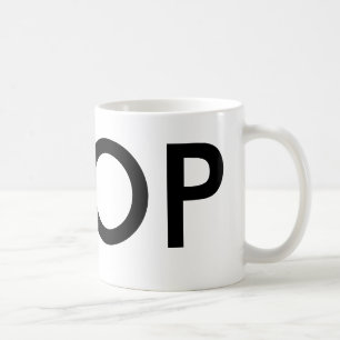 Kpop Music Fläkt Gift svartvitt Kaffemugg