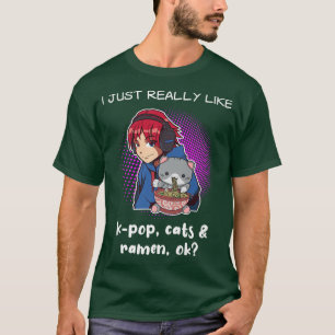 KPop Ramen Älskare Cat Lover Kitten Koreapopmusei T Shirt