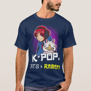 KPop Ramen Älskare Cat Lover Koreas poppmusik  T Shirt