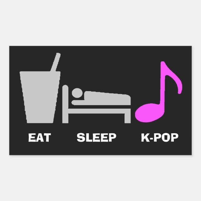 Kpop-stift för Öat viloläge Rektangulärt Klistermärke (Framsida)
