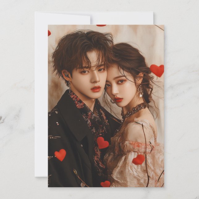 KPop Valentine Card Julkort (Framsida)