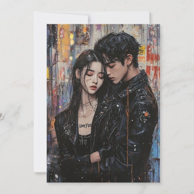 KPop Valentine Card Julkort (Framsida)