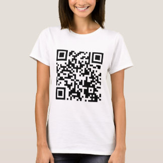 Kr-kod Snyggt rolig t-shirt med qr-kod