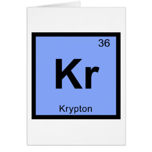 Kr - Krypton Kemi Periodiska Systemet Symbol Hälsningskort