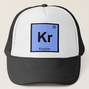 Kr - Krypton Kemi Periodiska Systemet Symbol Truckerkeps