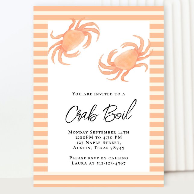 Krabb Boil Fest Inbjudningar (Skapare uppladdad)