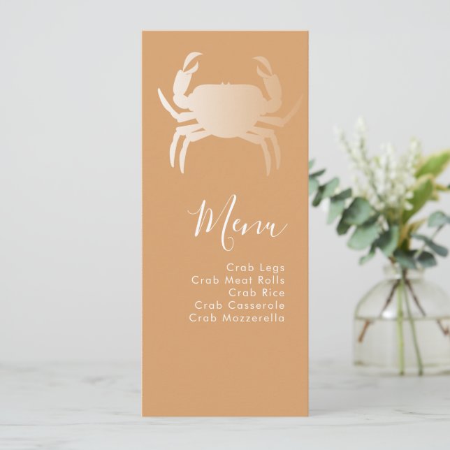 Krabb Boil Marin Bröllopsmeny Jordnära Meny (Stående Fram)