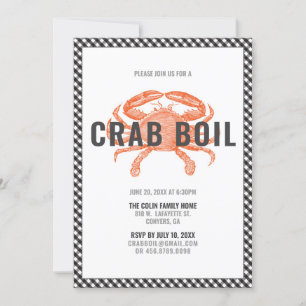 Krabb Boil Middagsparty  Inbjudningar