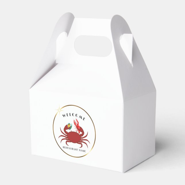 krabb kräfta musslor seafood välkommen restaurang  presentaskar (Framsidan Sidan)