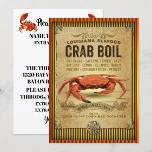Krabba Boil/any Tillfälle Inbjudningar