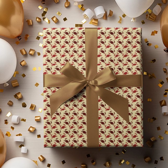 Krabba kräftdjur hav mönster  presentpapper (Skapare uppladdad)