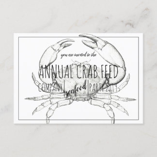 Krabba Matar Party Beach Party Inbjudningar